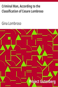 Cover of Criminal Man, According to the Classification of Cesare Lombroso