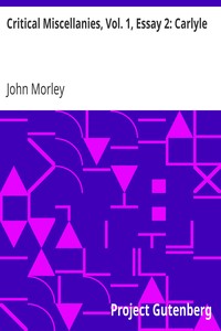 Cover of Critical Miscellanies, Vol. 1, Essay 2 Carlyle
