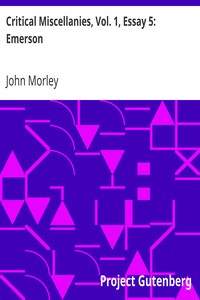 Cover of Critical Miscellanies, Vol. 1, Essay 5 Emerson