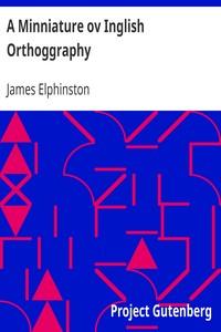 Cover of A Minniature ov Inglish Orthoggraphy
