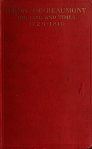 Cover of D'Eon de Beaumont, his life and times