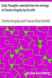 Cover of Daily Thoughts selected from the writings of Charles Kingsley by his wife