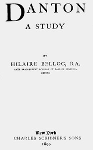 Cover of Danton A study