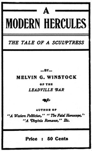 Cover of A Modern Hercules, the Tale of a Sculptress