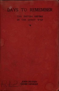 Cover of Days to Remember The British Empire in the Great War