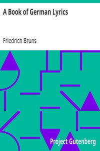 Cover of A Book of German Lyrics
