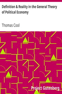 Cover of Definition & Reality in the General Theory of Political Economy