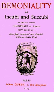 Cover of Demoniality; or, Incubi and Succubi