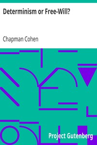 Cover of Determinism or Free-Will