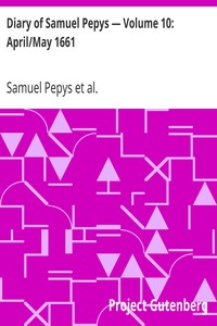 Cover of Diary of Samuel Pepys — Volume 10 AprilMay 1661