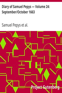 Cover of Diary of Samuel Pepys — Volume 24 SeptemberOctober 1663