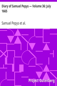 Cover of Diary of Samuel Pepys — Volume 36 July 1665