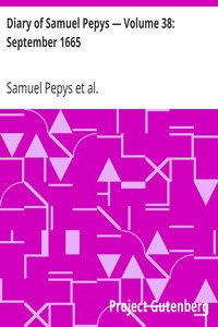 Cover of Diary of Samuel Pepys — Volume 38 September 1665