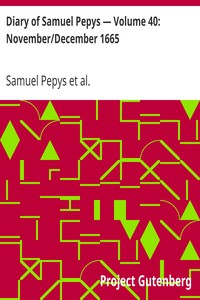 Cover of Diary of Samuel Pepys — Volume 40 NovemberDecember 1665