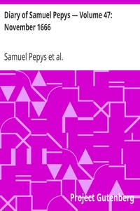 Cover of Diary of Samuel Pepys — Volume 47 November 1666