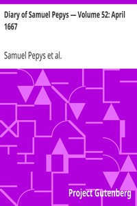Cover of Diary of Samuel Pepys — Volume 52 April 1667