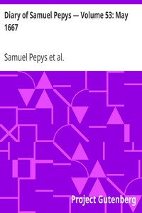 Cover of Diary of Samuel Pepys — Volume 53 May 1667
