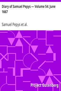 Cover of Diary of Samuel Pepys — Volume 54 June 1667