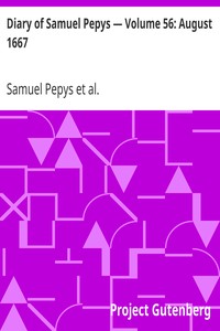 Cover of Diary of Samuel Pepys — Volume 56 August 1667