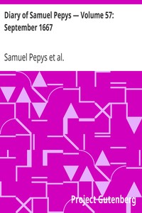Cover of Diary of Samuel Pepys — Volume 57 September 1667