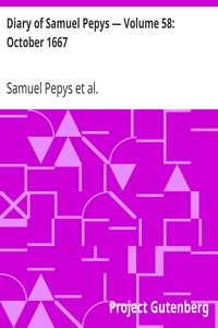 Cover of Diary of Samuel Pepys — Volume 58 October 1667