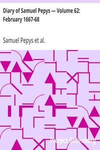 Cover of Diary of Samuel Pepys — Volume 62 February 1667-68