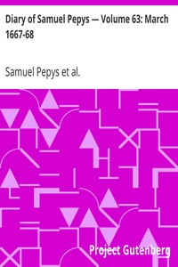 Cover of Diary of Samuel Pepys — Volume 63 March 1667-68