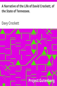 Cover of A Narrative of the Life of David Crockett, of the State of Tennessee