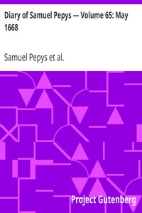 Cover of Diary of Samuel Pepys — Volume 65 May 1668