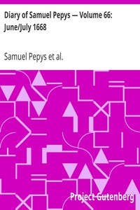 Cover of Diary of Samuel Pepys — Volume 66 JuneJuly 1668