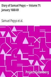 Cover of Diary of Samuel Pepys — Volume 71 January 1668-69