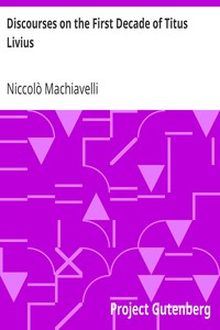 Cover of Discourses on the First Decade of Titus Livius