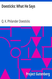 Cover of Doesticks What He Says