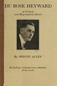 Cover of Du Bose Heyward A Critical and Biographical Sketch
