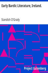 Cover of Early Bardic Literature, Ireland