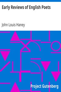 Cover of Early Reviews of English Poets