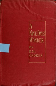 Cover of A Nine Days' Wonder