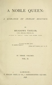 Cover of A Noble Queen A Romance of Indian History (Volume 2 of 3)