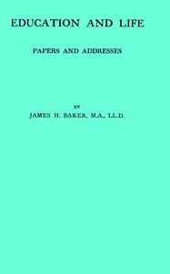 Cover of Education and life