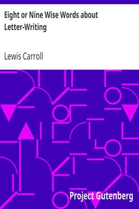 Cover of Eight or Nine Wise Words about Letter-Writing