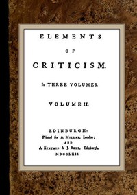Cover of Elements of Criticism, Volume II