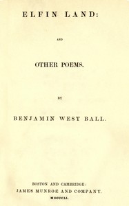 Cover of Elfin land and other poems