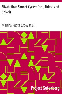 Cover of Elizabethan Sonnet Cycles Idea, Fidesa and Chloris