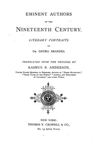 Cover of Eminent Authors of the Nineteenth Century Literary Portraits