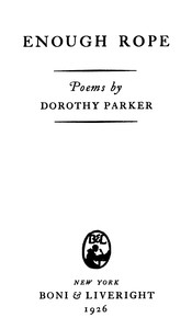 Cover of Enough rope poems