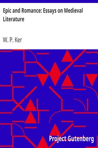Cover of Epic and Romance Essays on Medieval Literature
