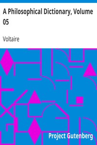 Cover of A Philosophical Dictionary, Volume 05
