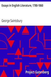 Cover of Essays in English Literature, 1780-1860