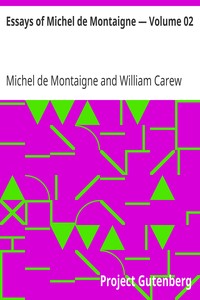 Cover of Essays of Michel de Montaigne — Volume 02