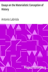 Cover of Essays on the Materialistic Conception of History